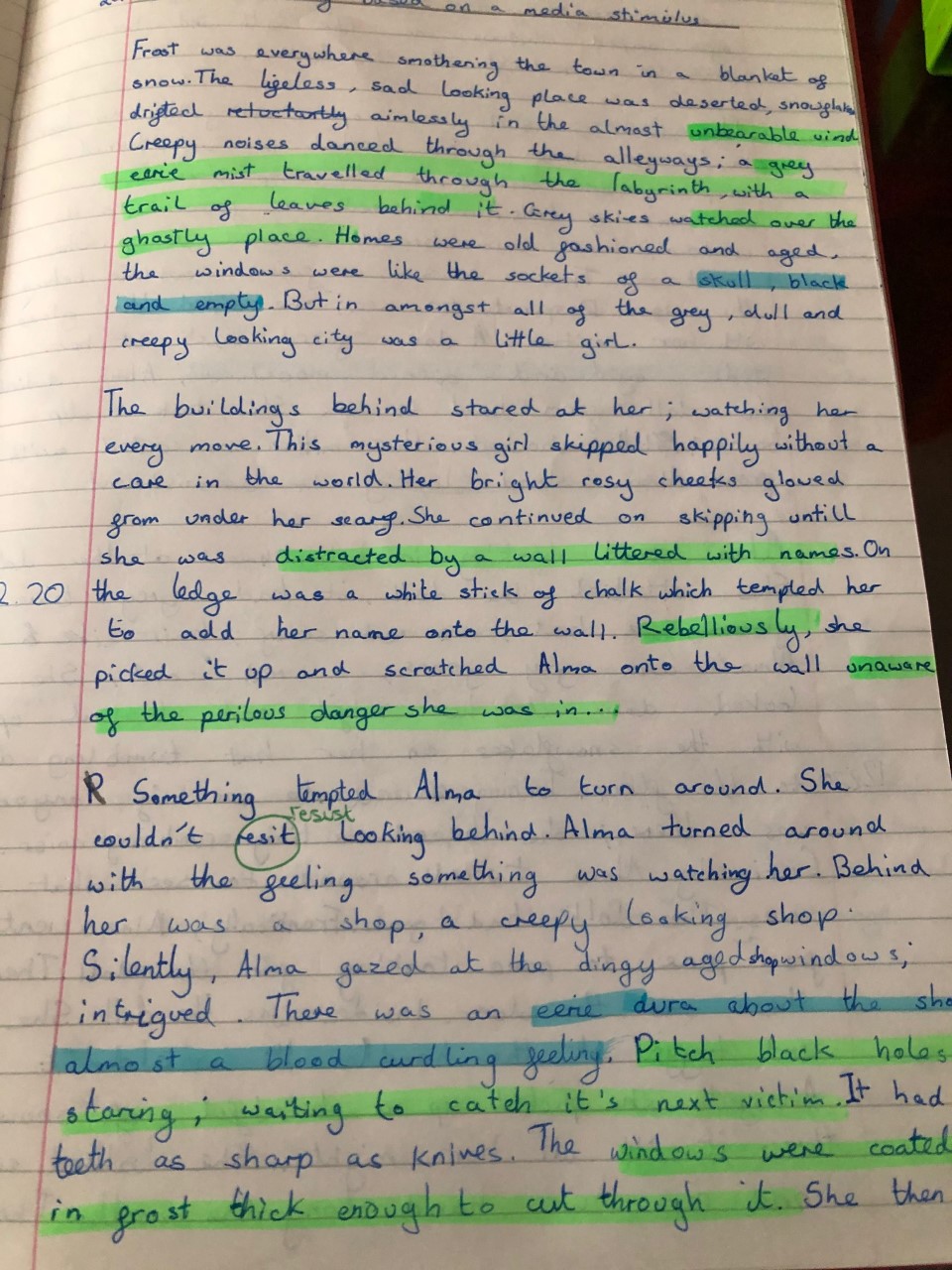Descriptive Writing Examples For Grade 6