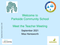 Parkside Meet the Teacher Reception 2021