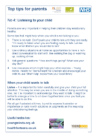 Parent/carer tip No5 – listening to your child