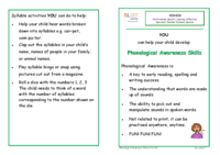 Phonological Skills Parent/carers Leaflet