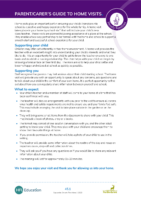 SECTION 45 PARENT GUIDE TO HOME VISITS