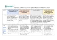 Curriculum Ambitions for Science