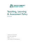 Teaching, Learning & Assessment Policy